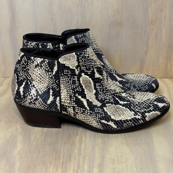 Sam Edelman Petty Ankle Bootie Snakeskin Animal Print Womens size 8 - Picture 1 of 9